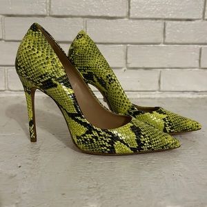 Schutz python effect pump, lime green, size 7.5